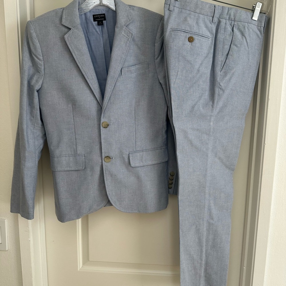 JCrew Crewcuts Boys Suit, Light Blue, Size 14